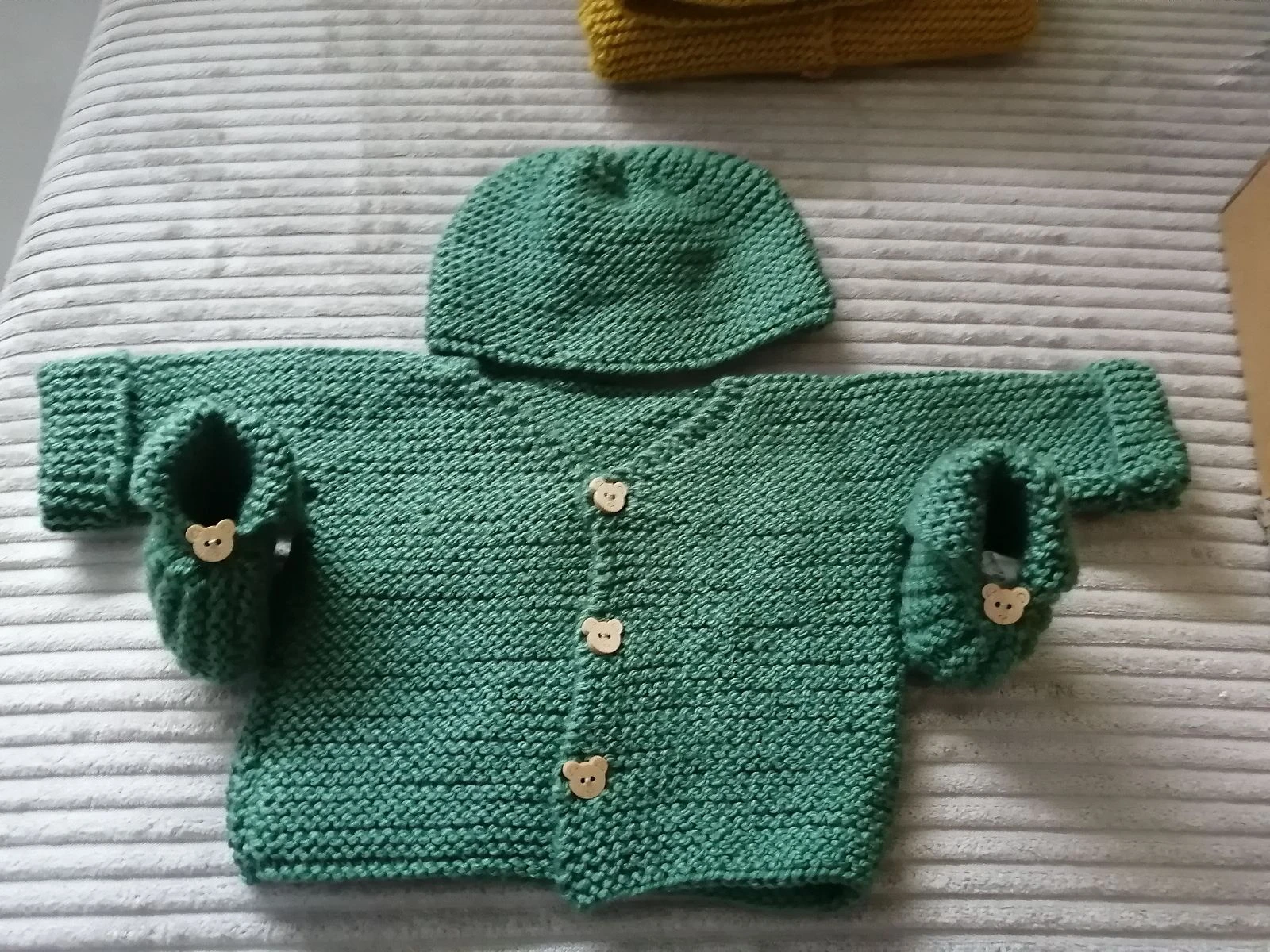 Lot naissance 1mois 3pièces fait main 